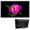 XCLT2150 - Marco de fotos digital con pantalla IPS de 21,5 pulgadas, WiFi, máquina de publicidad LED para montaje en pared, tipo de enchufe: enchufe británico (negro)