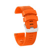 Correa de silicona con hebilla plateada para reloj Garmin Forerunner 245 (naranja)