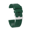 Correa de silicona con hebilla plateada para reloj Garmin Forerunner 245 (verde militar)
