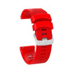 Correa de silicona con hebilla plateada para reloj Garmin Forerunner 245 (roja)