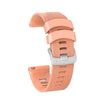 Correa de silicona con hebilla plateada para reloj Garmin Forerunner 245 (rosa carne)