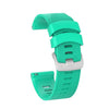 Correa de silicona con hebilla plateada para reloj Garmin Forerunner 245 (verde menta)
