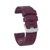 Correa de silicona con hebilla plateada para reloj Garmin Forerunner 245 (morado)