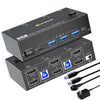Conmutador KVM de dos monitores USB 3.0/HDMI de 8K 60 Hz KC-KVM8202 con dos puertos, enchufe australiano