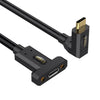 Cable de extensión de panel fijo con tornillo hembra tipo C a codo recto tipo C con oreja, longitud: 0,6 m