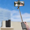 Monopié selfie E6 con Bluetooth para grabar vídeos en el teléfono (negro)