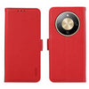 Funda de piel con estampado de lichi y protección RFID para teléfono For Honor X9d 5G / Magic8 Lite ABEEL (Roja)