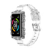 Correa de silicona transparente integrada para Huawei Band 10/9/8 (blanca)