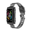 Correa de silicona transparente integrada para Huawei Band 10/9/8 (negra)