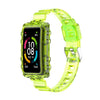 Correa de silicona transparente integrada para Huawei Band 10/9/8 (amarilla)