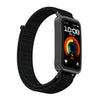 Correa de reloj con cierre de velcro y conector metálico de nailon para Huawei Band 10/9/8 (negra)