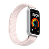 Correa de reloj con cierre de velcro y conector metálico de nailon para Huawei Band 10/9/8 (rosa perla)