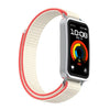 Correa de reloj con cierre de velcro y conector metálico de nailon para Huawei Band 10/9/8 (blanco lechoso)