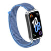 Correa de reloj con cierre de velcro y conector de plástico de nailon para Huawei Band 10/9/8 (azul marino)