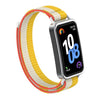 Correa de reloj con cierre de velcro y conector de plástico de nailon para Huawei Band 10/9/8 (blanco mijo)