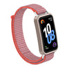 Correa de reloj con cierre de velcro y conector de plástico de nailon para Huawei Band 10/9/8 (rosa)