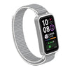 Correa de reloj con cierre de velcro y conector de plástico de nailon para Huawei Band 10/9/8 (gris cielo)
