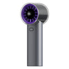 Ventilador de mano de alta velocidad con pantalla digital LED HX-F369 (gris oscuro)