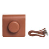 Estuche de cuero de cuerpo completo para cámara Fujifilm Instax Wide Evo con correa (marrón)