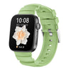 Correa de silicona con hebilla plateada (verde) para Huawei Watch Fit 5 / Fit 5 Pro / Fit 4