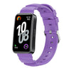 Correa de silicona con hebilla plateada para Huawei Band 10/9/8 (lila)