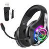 Auriculares para juegos KOTION EACH GS400 Ultra con Bluetooth y cable de 2,4 GHz, trimodo (negros)
