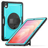 Funda con soporte giratorio y agarre de panal para Samsung Galaxy Tab S10 Lite/S10 FE (azul claro)