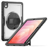 Funda con soporte giratorio y agarre de panal para Samsung Galaxy Tab S10 Lite/S10 FE (transparente)