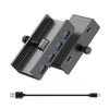Concentrador de abrazadera ORICO HCL-4A-Pro de aleación de aluminio con 4 puertos USB 3.0 (negro)