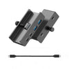 Concentrador de abrazadera ORICO HCL-2A2C-Pro de aleación de aluminio con dos puertos USB y dos puertos tipo C (negro)