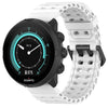 Correa de silicona para reloj Ocean de 24 mm con hebilla de doble pasador (blanca)