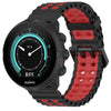 Correa de silicona para reloj Ocean de 24 mm con hebilla doble (negro y rojo)