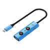Adaptador concentrador USB-C/Tipo C YCE V295 5 en 1 con IA (azul)