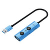Adaptador concentrador USB 3.0 YCE V295A 5 en 1 con IA (azul)