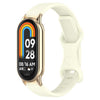 Correa de reloj de silicona con hebilla de mariposa de 12 mm (blanco retro)