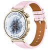Correa de reloj de cuero cuadrado de 18 mm con hebilla de oro rosa (rosa)