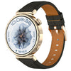 Correa de reloj de cuero cuadrado de 18 mm con hebilla de oro rosa (negra)
