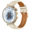 Correa de reloj de cuero cuadrado de 18 mm con hebilla de oro rosa (albaricoque)