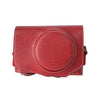 Estuche para cámara Canon PowerShot SX740 HS de cuero con textura retro de lichi y correa (rojo)