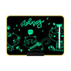 Tablero de dibujo LCD de grafiti recargable para niños, estilo: escritura amarilla/verde de 16 pulgadas