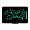 Tablero de dibujo LCD de grafiti recargable para niños, estilo: escritura rosa/verde de 21 pulgadas