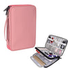 SM01 Multifunción Impermeable Cable de datos de doble capa Auricular U Disco Accesorios digitales Bolsa de almacenamiento, Tamaño: S (rosa)