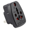 Adaptador universal de viaje WSA-6 para EE. UU. y Japón con obturador de seguridad (negro)