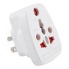 Adaptador universal de viaje WSA-6 para EE. UU. y Japón con obturador de seguridad (blanco)