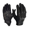 Guantes de piel de oveja para motocicleta SOMAN MG-24, estilo retro, para conducción todoterreno con pantalla táctil, talla L (negro)
