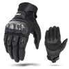Guantes de moto SOMAN MG21 de piel de oveja y fibra de carbono, antideslizantes, para conducción todoterreno, talla L (negro)