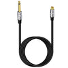 Cable adaptador de audio mono de 6,35 mm macho a RCA hembra para amplificador, altavoz y guitarra. Longitud: 1,8 m (negro).