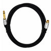 Cable adaptador de audio mono de 6,35 mm macho a RCA hembra para amplificador, altavoz y guitarra. Longitud: 3 m (negro).