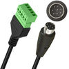 Cable adaptador S-Video de 8 pines macho a 5 pines hembra, con terminales blindados, enchufable, longitud: 0,3 m (negro)