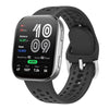Correa de silicona de color sólido con hebilla plateada para Amazfit Bip 6 (negra)